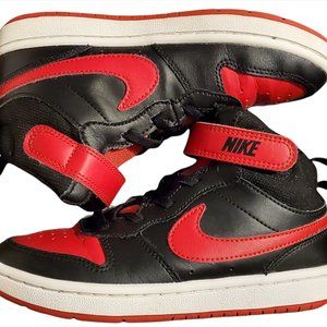 EUC - Nike Court Borough Mid 2 Black/University Red